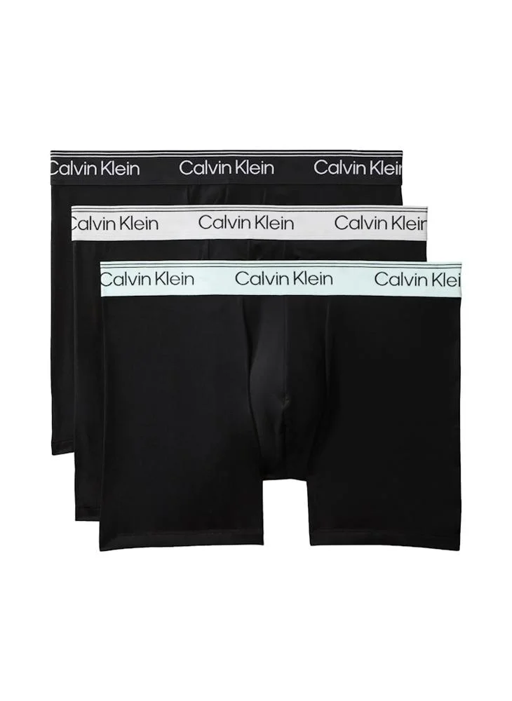CALVIN KLEIN 3 Pack Boxer Briefs - Microfibre Stretch